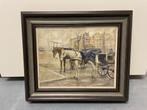 D.J. van Haaren (1878-1953) - Paard en wagen - 2 stuks, Ophalen of Verzenden