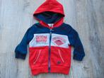 Lee Cooper vest blauw met rood maat 80 vestje / jasje, Kinderen en Baby's, Babykleding | Maat 80, Truitje of Vestje, Lee Cooper