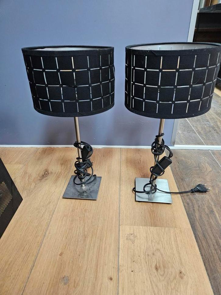 Set van 2 Leuke Tafellampen, Antiek en Kunst, Antiek | Lampen, Ophalen of Verzenden