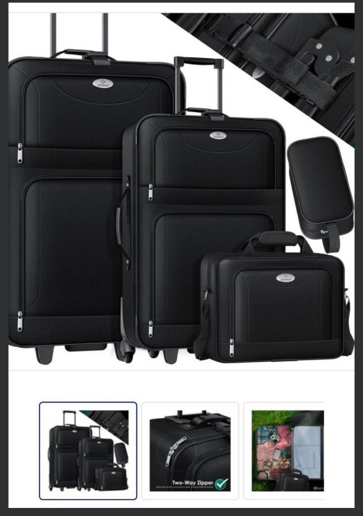 kofferset, Sieraden, Tassen en Uiterlijk, Koffers, Nieuw, Overige materialen, 70 cm of meer, 45 tot 55 cm, Uitschuifbare handgreep