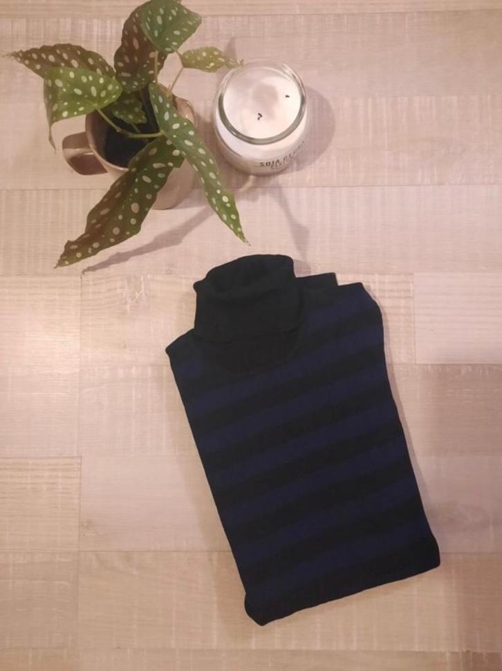 Nikkie kol top blauw zwart, ZGAN maat 34, Kleding | Dames, Truien en Vesten, Zo goed als nieuw, Maat 34 (XS) of kleiner, Blauw