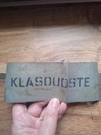 Koninklijke Marine Mouwband Klasoudste - Jaren '70, Ophalen of Verzenden, Marine, Nederland, Embleem of Badge