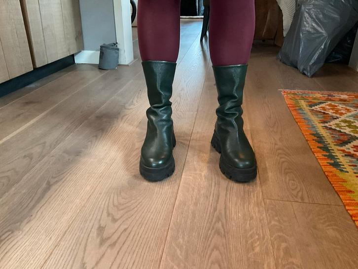 Summum leren laarzen - donkergroen - nieuw, Kleding | Dames, Schoenen, Nieuw, Lage of Enkellaarzen, Groen, Ophalen of Verzenden