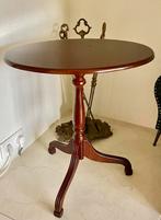 Ovale opklapbare bijzettafel wijntafel van Mahoniehout, Ophalen, Zo goed als nieuw, 75 cm of meer, 60 cm of meer