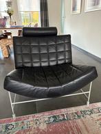 Leolux Volare zwart leer, Huis en Inrichting, Ophalen, Gebruikt, Eenpersoons, Minder dan 150 cm