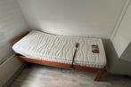 Auping bed elektrisch+matras in perfecte staat! 80x200cm, Huis en Inrichting, 80 cm, Gebruikt, Eenpersoons, Bruin