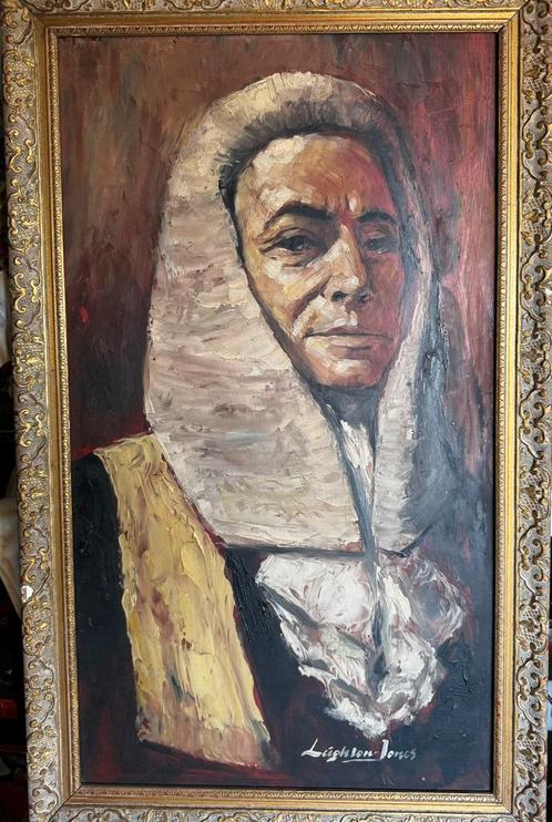 Schilderij v. Barry Leighton-Jones – Portret van een rechter, Antiek en Kunst, Kunst | Schilderijen | Klassiek, Ophalen