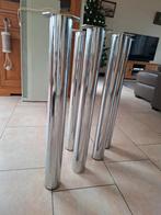 5 Chrome tafelpoten, Huis en Inrichting, Ophalen, Rond, 50 tot 100 cm, Minder dan 50 cm