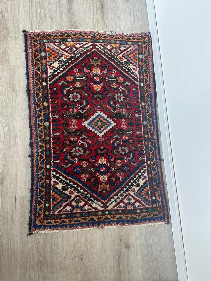 Perzisch tapijt / kleed - 108x70 cm, Huis en Inrichting, Stoffering | Tapijten en Kleden, Gebruikt, 50 tot 100 cm, 100 tot 150 cm