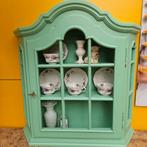 Groene Vintage Vitrinekast, Ophalen of Verzenden, 25 tot 50 cm, Glas, 50 tot 100 cm
