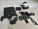 PS4 Slim 500GB + VR Bril + Controllers + Games, Ophalen, Met 2 controllers, Slim, 500 GB