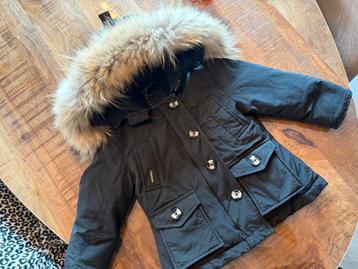 Kinder Winterjas airforce maat 2 echtbont beschikbaar voor biedingen