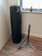 Bokszak + muurbeugel. Zware kwaliteit, echt leer, 120 cm, Sport en Fitness, Ophalen, Zo goed als nieuw, Bokszak