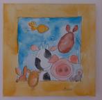 Aquarel van Stef Wolters - Boerderijdieren, Ophalen