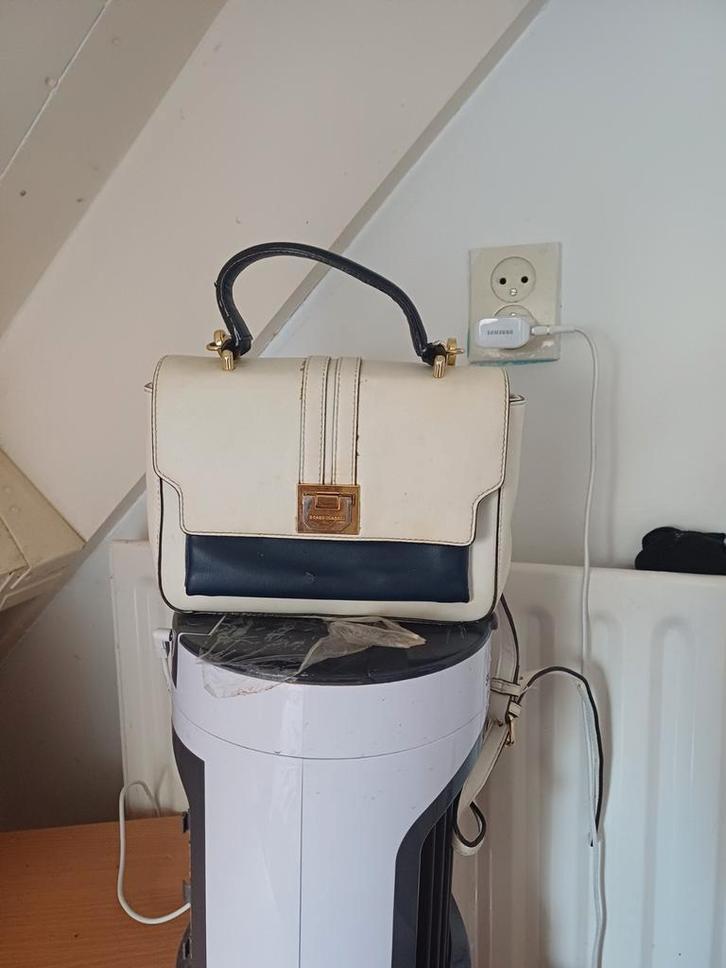 Elegante Handtas - Anna Morellini, Sieraden, Tassen en Uiterlijk, Tassen | Damestassen, Gebruikt, Handtas, Wit, Ophalen of Verzenden