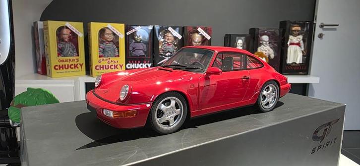 Porsche 911 (964) Carrera RS 3.6 Club Sport 1/18 Gt-Spirit, Hobby en Vrije tijd, Modelauto's | 1:18, Zo goed als nieuw, Auto, Overige merken
