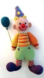 Gehaakte clown - knuffel, Ophalen of Verzenden, Nieuw, Overige typen