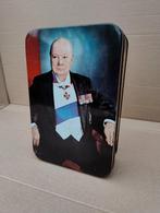 Vintage biscuit blik Winston Churchill Tweede Wereldoorlog, Verzamelen, Militaria | Tweede Wereldoorlog, Ophalen of Verzenden