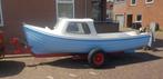 Orkney longliner met 2 x  johnson 15 pk en trailer, Watersport en Boten, Vis- en Consoleboten, Ophalen, 10 tot 30 pk, 3 tot 6 meter