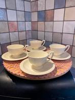 Pearl of Windsor,4 kop en schotel wit,als nieuw, Huis en Inrichting, Keuken | Servies, Ophalen of Verzenden, Zo goed als nieuw