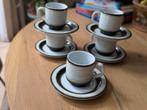 Vintage koffiekopjes bruin wit 5, Antiek en Kunst, Ophalen