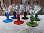 Antieke borrelglaasjes in prachtige kleuren uniek Miekje's, Ophalen of Verzenden