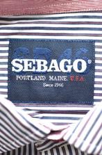 SEBAGO gestreept overhemd, shirt, blauw/rood/wit, Mt. M, Sebago, Halswijdte 39/40 (M), Zo goed als nieuw, Verzenden