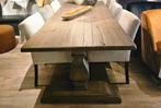 Robuuste eiken eettafel van €2199,- nu voor € 699,-, Ophalen