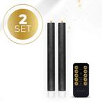 NIEUW: Zwarte dinerkaarsen met afstandbediening!, Huis en Inrichting, Overige materialen, Zwart, Nieuw, Ophalen of Verzenden