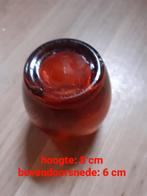 Rood glazen vaasje, Gebruikt, Ophalen of Verzenden, Glas, Minder dan 50 cm