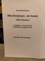 Rooijmans - de Vreede 1923 Delfgauw 2010 Helmond, Ophalen of Verzenden, Bidprentje