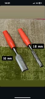 Vintage Nooitgedagt Beitels -2. Stuks Afmetingen 32-18- mm, Doe-het-zelf en Verbouw, Gereedschap | Handgereedschap, Ophalen of Verzenden