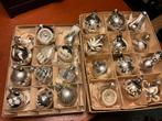 RETRO KERSTBALLEN ZILVER, Verzenden, Gebruikt