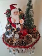 Aangeboden uniek kerststuk met kerstman en licht +_60x 50cm, Diversen, Kerst, Ophalen of Verzenden, Nieuw
