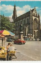 HAARLEM GROTE MARKT GROTE KERK BEELD L Jz COSTER TERRAS AUTO, Ophalen of Verzenden, 1960 tot 1980, Gelopen, Noord-Holland