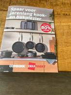COMBEKK spaarkaarten pannen en ovenschalen tot 80% korting, Huis en Inrichting, Ophalen of Verzenden, Zo goed als nieuw, Rvs, Pannenset
