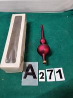 -	kerstboom piek rood goud glas, Diversen, Kerst, Ophalen of Verzenden