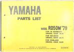 Yamaha RD50 M Parts List 1979 bromfiets (2246z) bromfiets, Ophalen of Verzenden, Zo goed als nieuw