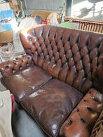 Chesterfield 2 banken en 2 fauteuils, Ophalen, Gebruikt, Tweepersoons, Rechte bank