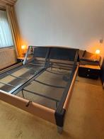 Auping 2-persoons bed met kast en nachtkastjes, Ophalen, Bruin, Tweepersoons, 180 cm