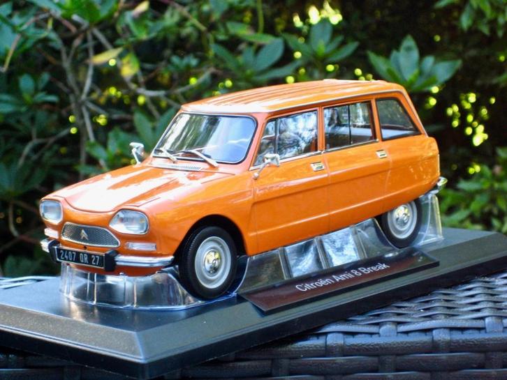 Citroen Ami 8 Break 1975 oranje Norev 1:18, Hobby en Vrije tijd, Modelauto's | 1:18, Nieuw, Auto, Norev, Ophalen of Verzenden