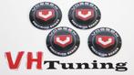 VOSSEN wielnaaf stickers Zwart/rood/wit 4 stuks, Ophalen of Verzenden