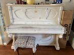 Gratis af te halen: Hoffmann & Kühne piano van rond 1900, Muziek en Instrumenten, Piano's, Ophalen, Gebruikt, Wit, Piano