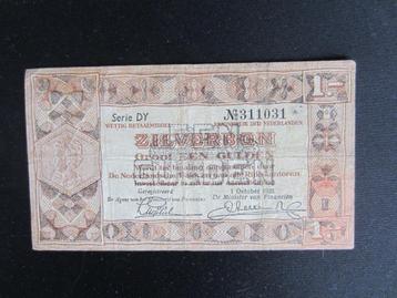 Te Koop 1 Gulden Zilverbon 1938 beschikbaar voor biedingen