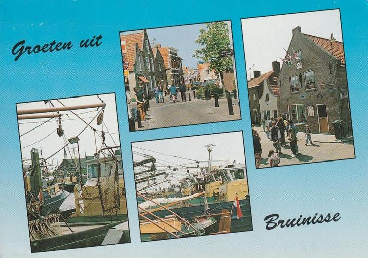 BRUINISSE Vissersschepen Centrum Gevel Groeten, Verzamelen, Ansichtkaarten | Nederland, Gelopen, Zeeland, 1960 tot 1980, Verzenden