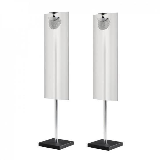 Beolab 12-2 hoogglans aluminium inclusief floorstand, Audio, Tv en Foto, Luidsprekers, Zo goed als nieuw, Front, Rear of Stereo speakers