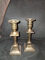 Antieke inda messing kandelaars, Ophalen of Verzenden, Koper of Brons