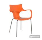 Acta (JIM) designstoel, vergaderstoel, Oranje, Huis en Inrichting, Fauteuils, Metaal, Minder dan 75 cm, Modern, Gebruikt