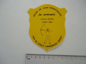 sticker oud AARLE RIXTEL handboog club de EENDRACHT retro beschikbaar voor biedingen