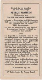 Petrus Janssen 1865 Steenwijkerwold + 1952 Boxtel, 86 jaar, Verzenden